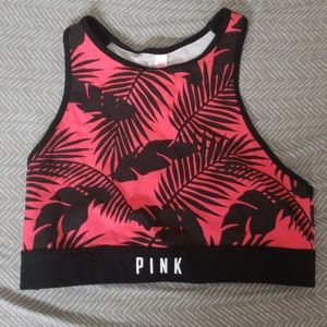 Pink sports bra